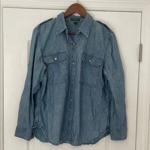 Denim Button-Up Shirt